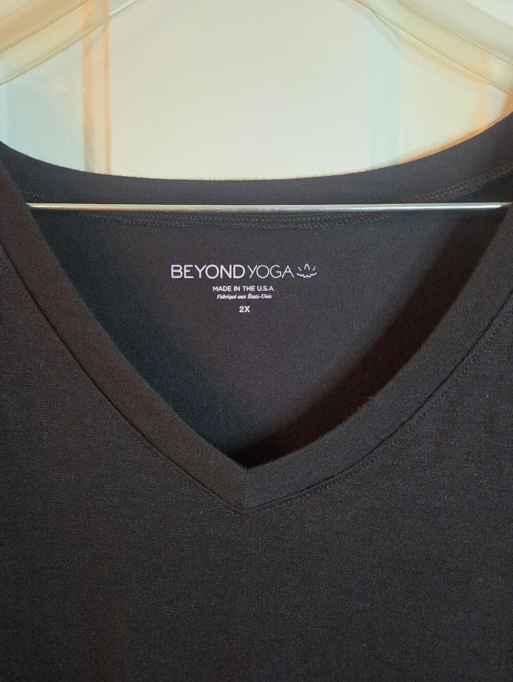 Beyond Yoga V-Neck Oversized Drop Shoulder Short Sleeve T-shirt Modal 2X - Picture 2 of 9